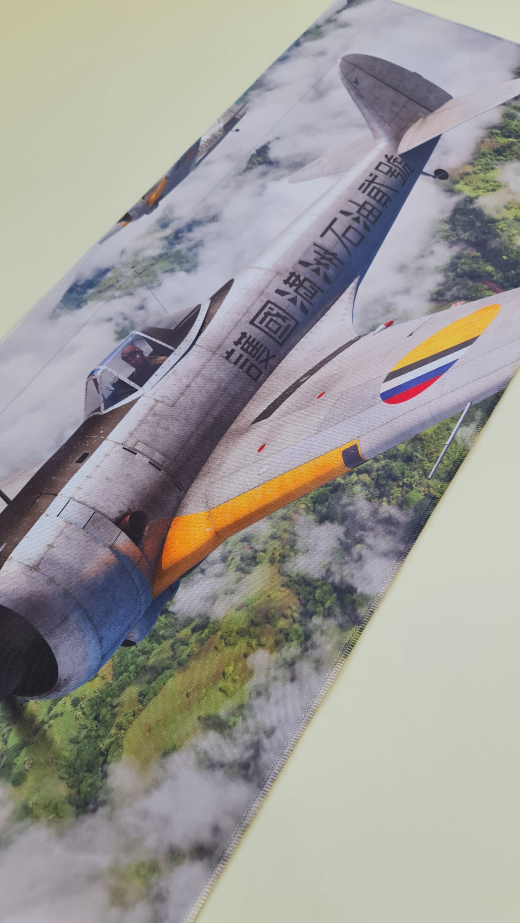 Mouse Pad Megarex Gamer 80x30x3mm Avião de Guerra speed
