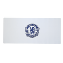 Mouse Pad Megarex Gamer 90x40x4mm futebol branco Antiderrapante Borda Costurada Grande