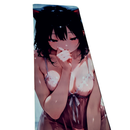 Mouse Pad Megarex Gamer 80x30x3mm Hentai Anime speed Antiderrapante Borda Costurada Grande