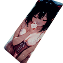 Mouse Pad Megarex Gamer 80x30x3mm Hentai Anime speed Antiderrapante Borda Costurada Grande