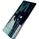 Mouse Pad Megarex Gamer 80x30x3mm Carro Bugatti Chiron speed Antiderrapante Borda Costurada Grande