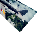 Mouse Pad Megarex Gamer 80x30x3mm Avião de Guerra speed Antiderrapante Borda Costurada Grande