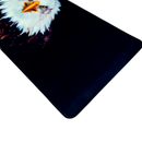 Mouse Pad Megarex Gamer 80x30x3mm Animal Gavião speed Preto Antiderrapante Borda Costurada Grande
