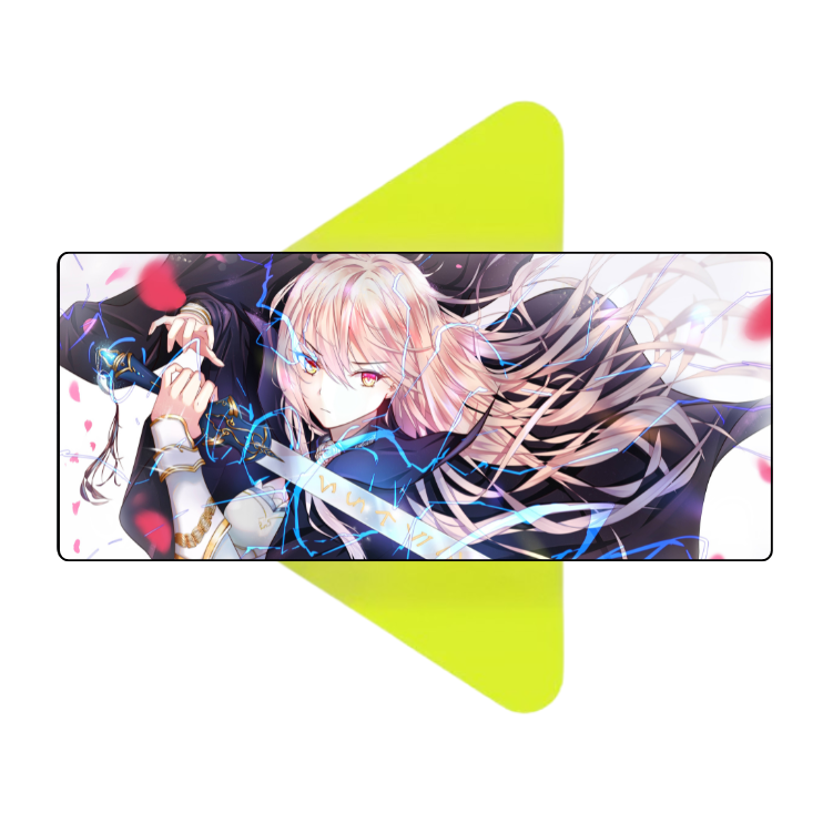 Mouse Pad Megarex Gamer 80x30x3mm Anime speed Antiderrapante Borda Costurada Grande