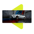 Mouse Pad Megarex Gamer 80x30x3mm Carro Bmw speed Antiderrapante Borda Costurada Grande