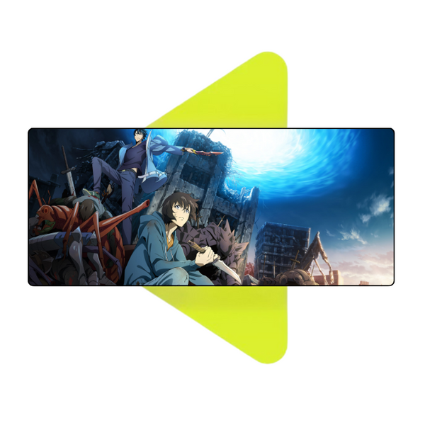 Mouse Pad Megarex Gamer 80x30x3mm Anime Solo Leveling speed Antiderrapante Borda Costurada Grande