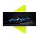 Mouse Pad Megarex Gamer 80x30x3mm Carro Maserati speed Antiderrapante Borda Costurada Grande