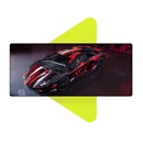 Mouse Pad Megarex Gamer 80x30x3mm Carro Lamborghini speed Antiderrapante Borda Costurada Grande