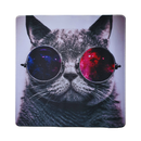 Mouse Pad Megarex Gamer 40x40x4mm control gato estiloso Antiderrapante Borda Costurada Grande