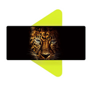 Mouse Pad Megarex Gamer 80x30x3mm Animal Onça-pintada speed Preto