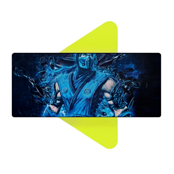 Mouse Pad Megarex Gamer 65x32x2mm Filme Mortal Kombat Sub Zero speed Antiderrapante Borda Costurada Grande