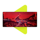 Mouse Pad Megarex Gamer 65x32x2mm Anime Arma speed Antiderrapante Borda Costurada Grande