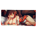 Mouse Pad Megarex Gamer 90x40x4mm Anime Pervertido Control Antiderrapante Borda Costurada Grande
