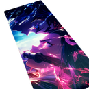 Mouse Pad Megarex Gamer 90x40x4mm demon slayer Antiderrapante Borda Costurada Grande