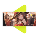 Mouse Pad Megarex Gamer 80x30x3mm Anime speed Antiderrapante Borda Costurada Grande