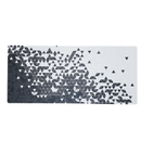 Mouse Pad Megarex Gamer 90x40x4mm minimalista branco e preto speed Antiderrapante Borda Costurada Grande