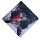 Mouse Pad Megarex Gamer 40x40x4mm control gato estiloso Antiderrapante Borda Costurada Grande