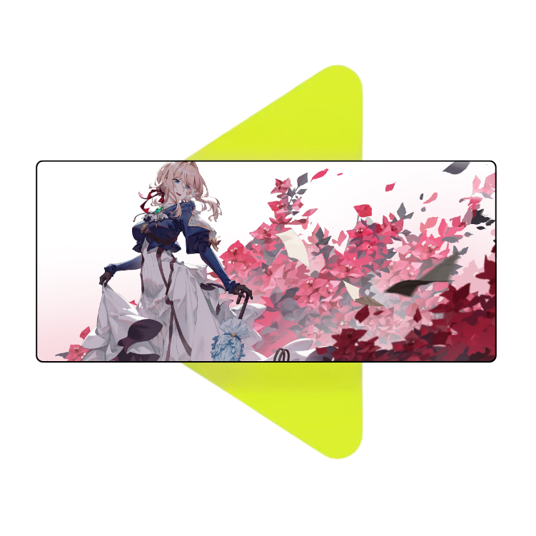 Mouse Pad Megarex Gamer 80x30x3mm Anime speed Antiderrapante Borda Costurada Grande