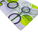 Mouse Pad Megarex Gamer 90x40x4mm minimalista branco e verde speed Antiderrapante Borda Costurada Grande