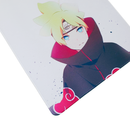 Mouse Pad Megarex Gamer 40x40x4mm Anime boruto speed Antiderrapante Borda Costurada Grande