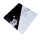 Mouse Pad Megarex Gamer 40x40x4mm control preto e branco Antiderrapante Borda Costurada Grande