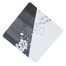Mouse Pad Megarex Gamer 40x40x4mm control preto e branco Antiderrapante Borda Costurada Grande
