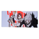 Mouse Pad Megarex Gamer 90x40x4mm branco speed Anime Antiderrapante Borda Costurada Grande