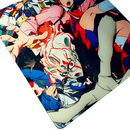 Mouse Pad Megarex Gamer 40x40x4mm Anime speed Antiderrapante Borda Costurada Grande