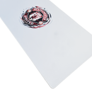 Mouse Pad Megarex Gamer 90x40x4mm branco futebol Antiderrapante Borda Costurada Grande