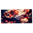 Mouse Pad Megarex Gamer 90x40x4mm anime demon slayer Antiderrapante Borda Costurada Grande