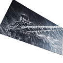 Mouse Pad Megarex Gamer 90x40x4mm anime berserk Antiderrapante Borda Costurada Grande