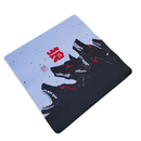 Mouse Pad Megarex Gamer 40x40x4mml branco e preto Antiderrapante Borda Costurada Grande