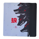 Mouse Pad Megarex Gamer 40x40x4mml branco e preto Antiderrapante Borda Costurada Grande