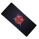 Mouse Pad Megarex Gamer 90x40x4mm arte china preto control Antiderrapante Borda Costurada Grande