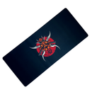 Mouse Pad Megarex Gamer 90x40x4mm arte china preto control Antiderrapante Borda Costurada Grande
