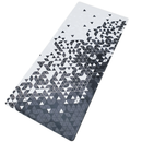 Mouse Pad Megarex Gamer 90x40x4mm minimalista branco e preto speed Antiderrapante Borda Costurada Grande