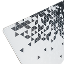 Mouse Pad Megarex Gamer 90x40x4mm minimalista branco e preto speed Antiderrapante Borda Costurada Grande