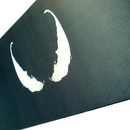 Mouse Pad Megarex Gamer 90x40x4mm venom preto Antiderrapante Borda Costurada Grande