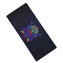 Mouse Pad Megarex Gamer 90x40x4mm minimalista Preto china arte Antiderrapante Borda Costurada Grande
