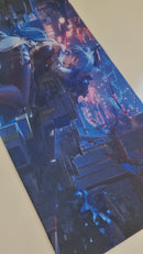 Mouse Pad Megarex Gamer 80x30x3mm Anime speed Antiderrapante Borda Costurada Grande