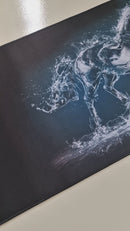 Mouse Pad Megarex Gamer 80x30x3mm Animal Cavalo speed Preto Antiderrapante Borda Costurada Grande