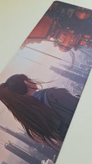 Mouse Pad Megarex Gamer 80x30x3mm Anime speed Antiderrapante Borda Costurada Grande