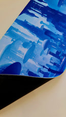 Mouse Pad Megarex Gamer 80x30x3mm Paisagem Cidade speed Antiderrapante Borda Costurada Grande