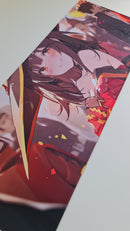 Mouse Pad Megarex Gamer 80x30x3mm Anime speed Antiderrapante Borda Costurada Grande