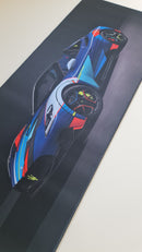 Mouse Pad Megarex Gamer 80x30x3mm Carro Maserati speed Antiderrapante Borda Costurada Grande