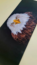 Mouse Pad Megarex Gamer 80x30x3mm Animal Gavião speed Preto Antiderrapante Borda Costurada Grande