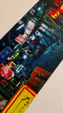 Mouse Pad Megarex Gamer 80x30x3mm Paisagem Tokio speed Antiderrapante Borda Costurada Grande