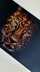 Mouse Pad Megarex Gamer 80x30x3mm Animal Onça-pintada speed Preto