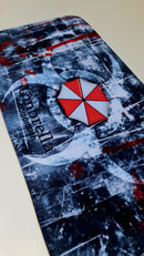 Mouse Pad Megarex Gamer 65x32x2mm Resident Evil speed Antiderrapante Borda Costurada Grande