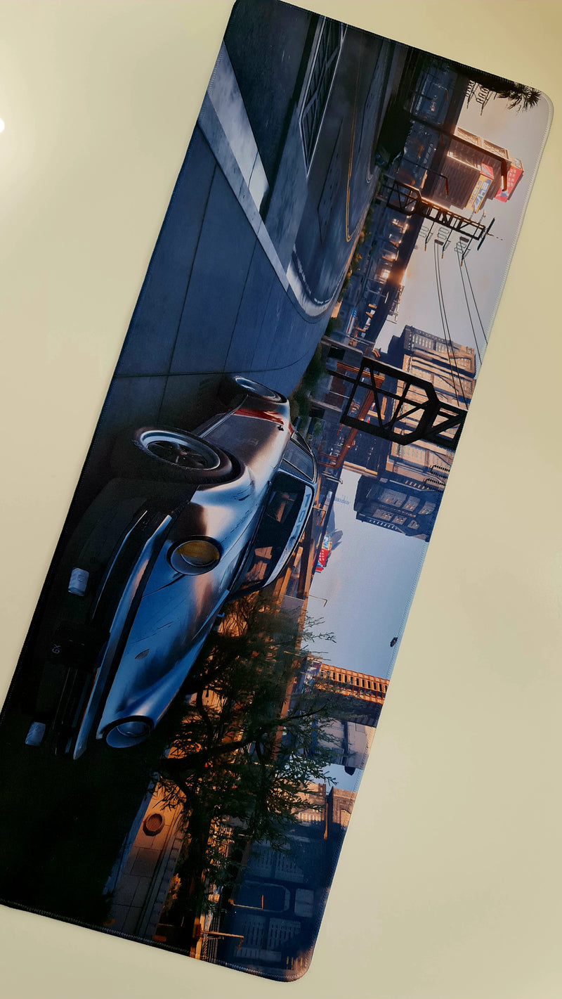 Mouse Pad Megarex Gamer 80x30x3mm Cyberpunk Anime speed Antiderrapante Borda Costurada Grande